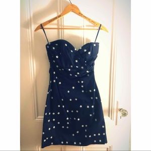 H&M Navy Dress with White Polka Dots